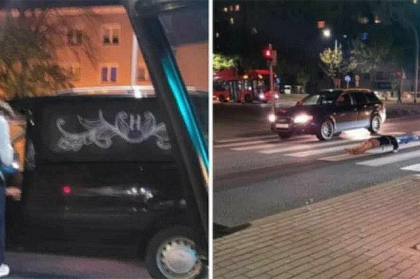 В Польше водитель катафалка потерял покойника посреди дороги